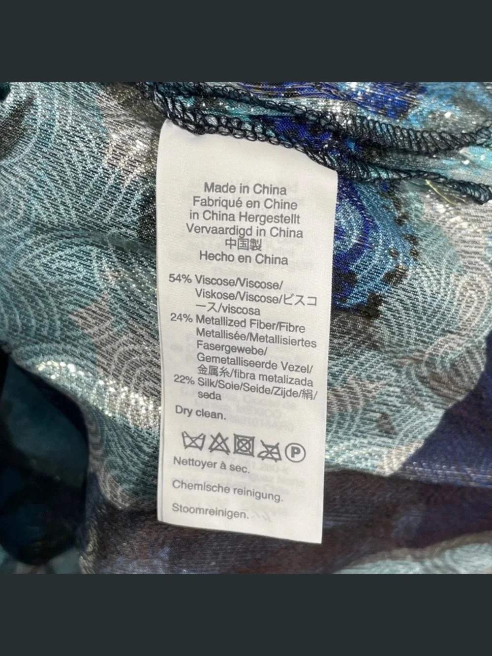 NEW J Crew Shirt Womens XS blue black silver floral ruffle button up blouse